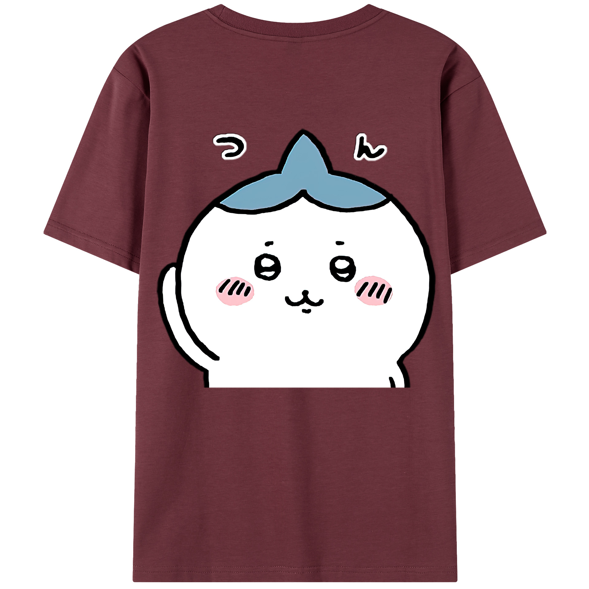 （画像用） ちいかわ ハチワレ Chii-kawa hachiware 綿100％半袖Tシャツ（背面プリント）